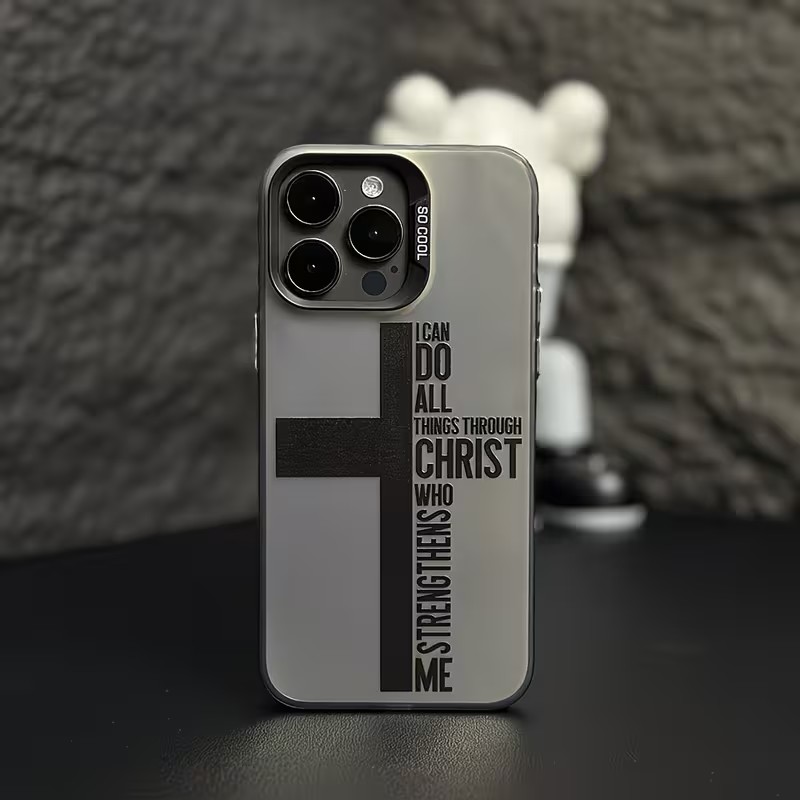 Phone Accessories Kiosk - جراب هاتف بتصميم صليب ومضاد للبصمات