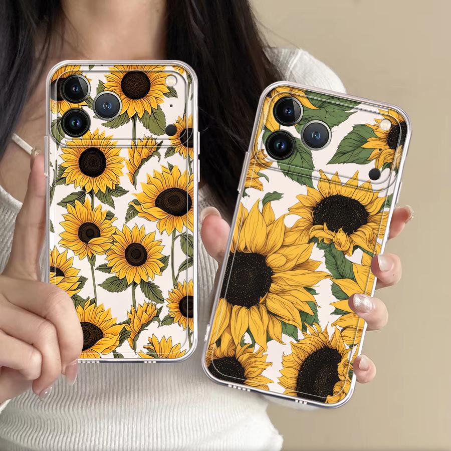 Phone Accessories Kiosk - غطاء هاتف شفاف بنمط دوار الشمس