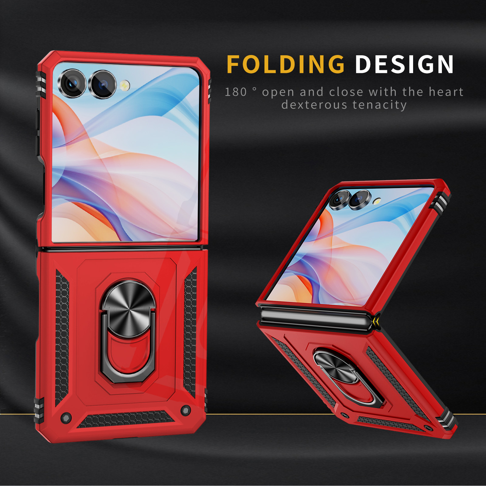 Phone Kickstand Ring - حافظة هاتف عسكرية مضادة للصدمات لهاتف