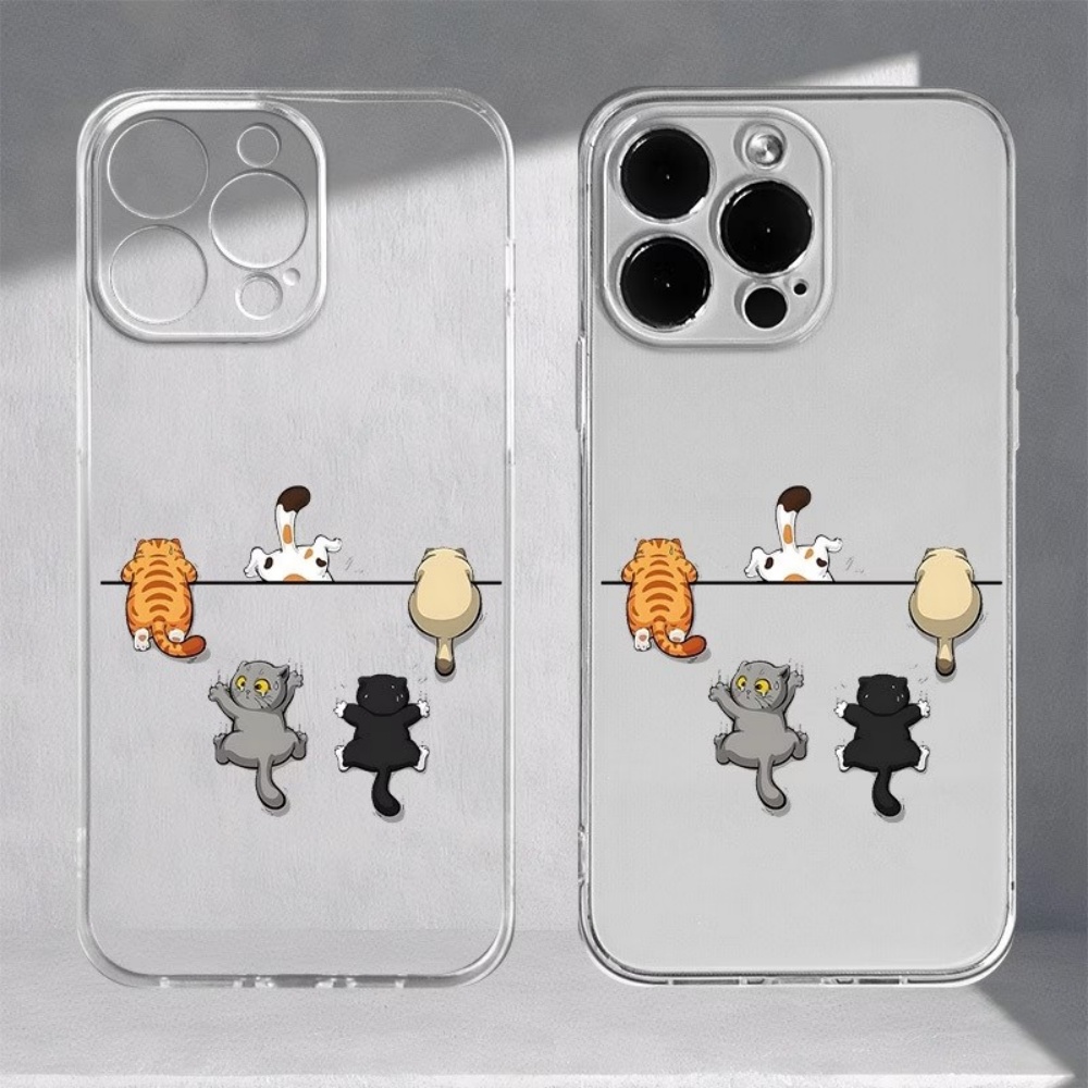 Phone Accessories Kiosk - غطاء هاتف بنمط خمسة قطط لطيفة