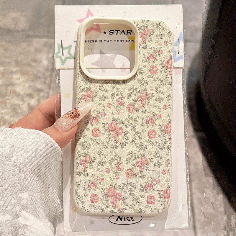 X Phone Accessories - رائعتين فتاة الأزهار الأبيض الكلاسيكية لينة