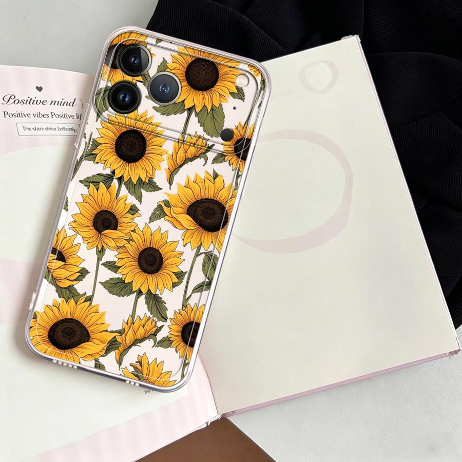 غطاء هاتف شفاف بنمط دوار الشمس - مراجعة Phone Accessories Kiosk وسعره